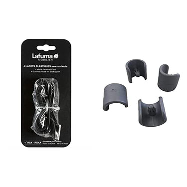 Lafuma Gummischnur-Set mit Endkappen für RSX/RSXA, 4 Schnüre, schwarz & 4 Fußschoner für Relax-Liegestühle, 20 mm Durchmesser, Anthrazit, LFM2843-1229 im Sale